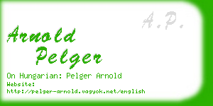 arnold pelger business card